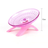 HKM-843731 Hamster Frisbee Running Wheel - Mute Design with Anti-Skid Features, Easy to Clean, Available in Blue, Pink, and White