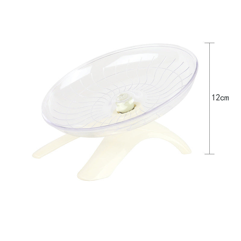 HKM-843731 Hamster Frisbee Running Wheel - Mute Design with Anti-Skid Features, Easy to Clean, Available in Blue, Pink, and White