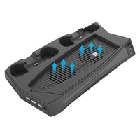 HKM-843731 PS5 Multi-Function Charging and Cooling Station with USB Hub and Dual Controller Chargers