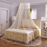 HKM-843859 European Style Hanging Dome Mosquito Net with Single Door Opening, Polyester Fiber Material