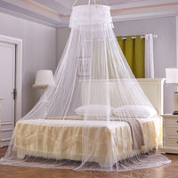 HKM-843859 European Style Hanging Dome Mosquito Net with Single Door Opening, Polyester Fiber Material