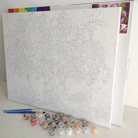 HKM-843859 Fairyland DIY Landscape Painting by Numbers - 40x50cm Linen Canvas Set