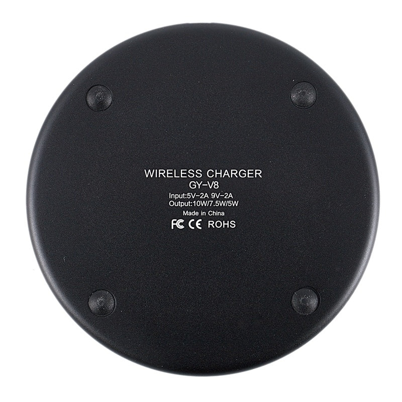 HKM-844051 10W Wireless Charger with Light Indicator - Fast Charging Compatible with iPhone and More, Compact Design