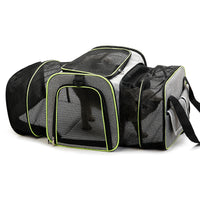 HKM-844051 Foldable Extended Cat Carrier Bag - Portable, Breathable, Medium Soft Polyester