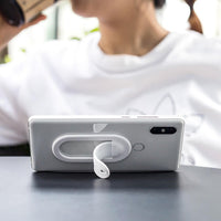 HKM-844115 Universal Silicone Mobile Phone Holder for Desk Use - Non-Slip Design, Available in White, Black, and Gray