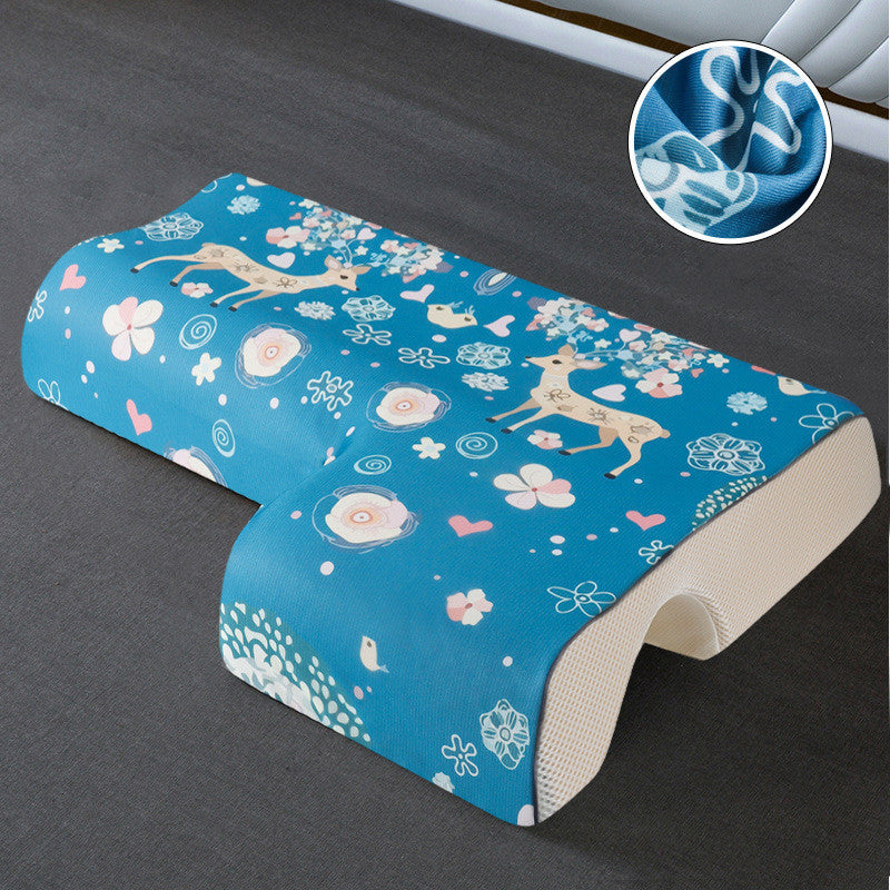 HKM-844307 Ice Silk Memory Foam Couple Pillow - Anti-Pressure Design, Cervical Support, 65x49x12cm