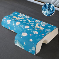 HKM-844307 Ice Silk Memory Foam Couple Pillow - Anti-Pressure Design, Cervical Support, 65x49x12cm