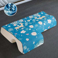 HKM-844307 Ice Silk Memory Foam Couple Pillow - Anti-Pressure Design, Cervical Support, 65x49x12cm