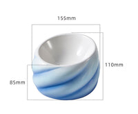 HKM-844371 Ceramic Cat Bowl with Inclined Mouth for Comfortable Eating