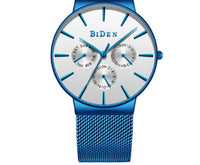 HKM-844371 Men's Ultra-Thin Business Watch with Mesh Strap and Calendar Display