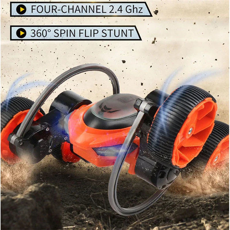 HKM-844435 4CH Remote Control Drift Stunt Car - 2.4G Rotating Vehicle for Kids, Electric Indoor/Outdoor Fun