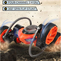 HKM-844435 4CH Remote Control Drift Stunt Car - 2.4G Rotating Vehicle for Kids, Electric Indoor/Outdoor Fun