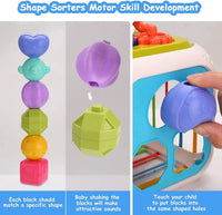 HKM-844819 7-in-1 Educational Sensory Activity Cube for Toddlers - Shape Sorter Toy for Ages 0-4 Years