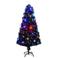 HKM-844819 Illuminated 150 cm Christmas Tree with LED and Fiber Optic Lights and Stand