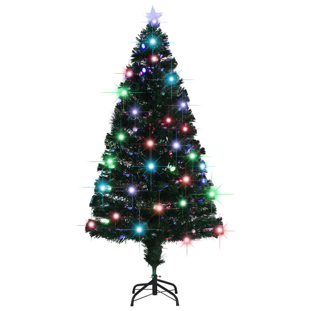 HKM-844819 Illuminated 150 cm Christmas Tree with LED and Fiber Optic Lights and Stand