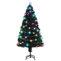HKM-844819 Illuminated 150 cm Christmas Tree with LED and Fiber Optic Lights and Stand