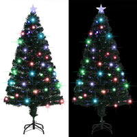 HKM-844819 Illuminated 150 cm Christmas Tree with LED and Fiber Optic Lights and Stand
