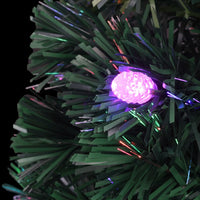 HKM-844819 Illuminated 150 cm Christmas Tree with LED and Fiber Optic Lights and Stand