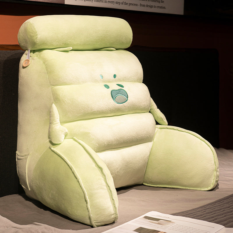 HKM-844819 Large Lumbar Support Cushion for Bedside, Sofa, and Dorm Use - Soft Silk Floss Fill in Various Colors