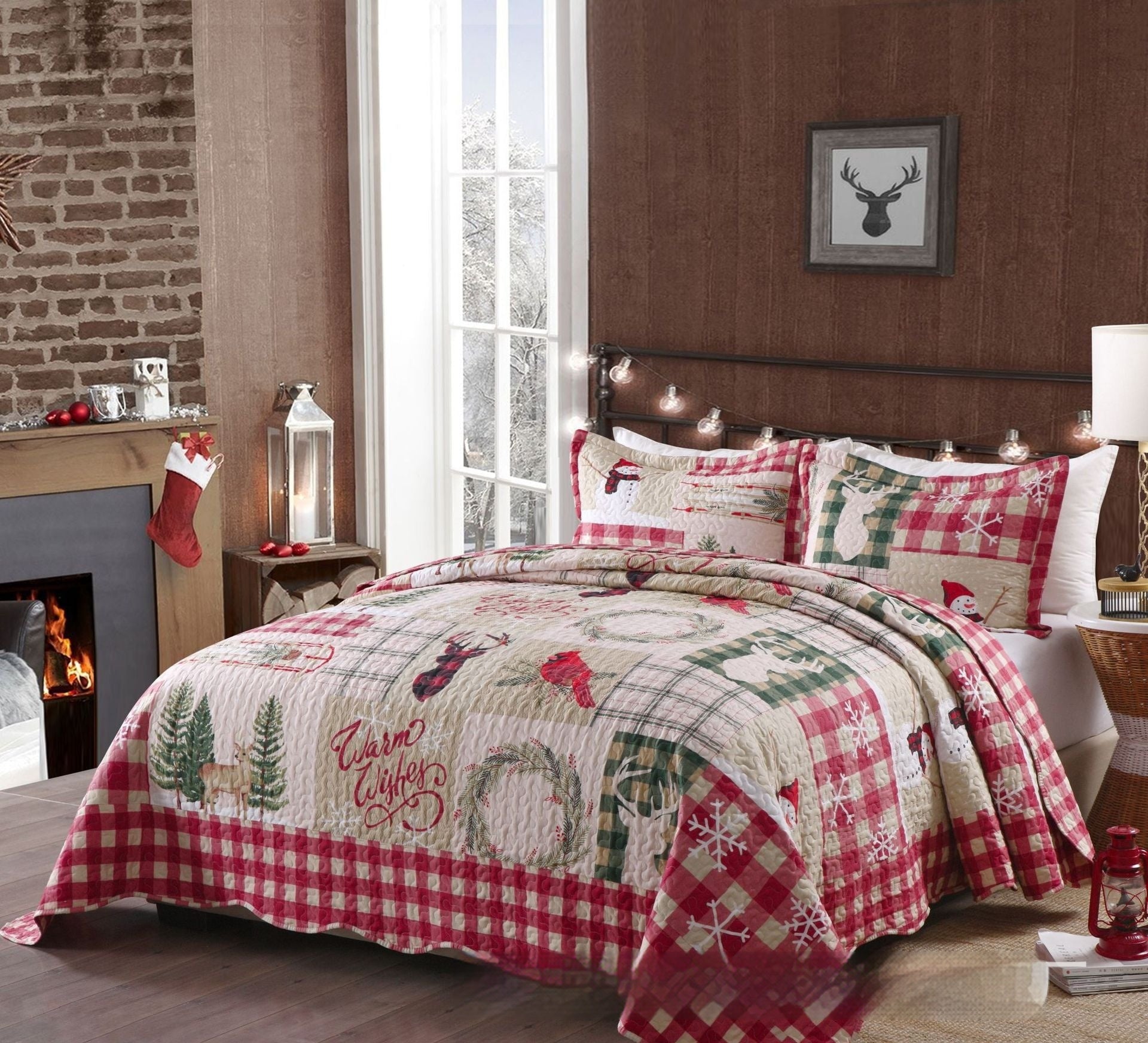 HKM-845011 Cartoon Anime Cotton Three-Piece Bed Cover Set for Twin & Full Sizes