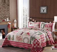 HKM-845011 Cartoon Anime Cotton Three-Piece Bed Cover Set for Twin & Full Sizes