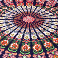 HKM-845011 Red and White Floral Boho Quilt Bedding Set - Twin, Full, Queen, King Sizes