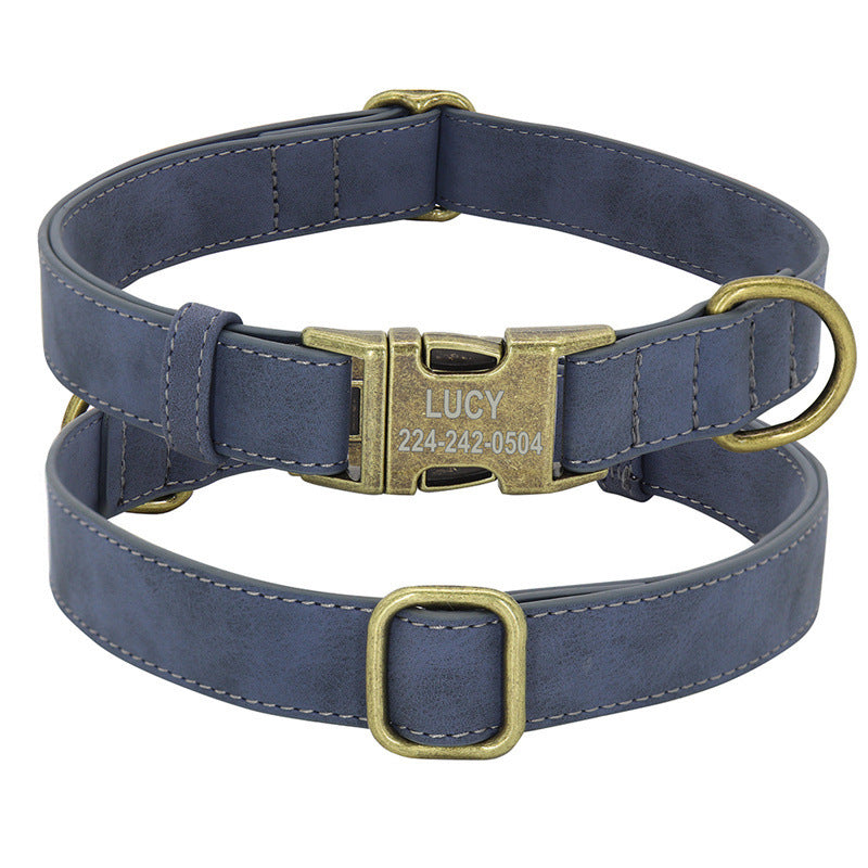 HKM-845203 Collar for Small and Medium Dogs in Various Colors – Durable Polyurethane Leather