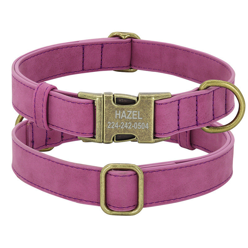 HKM-845203 Collar for Small and Medium Dogs in Various Colors – Durable Polyurethane Leather