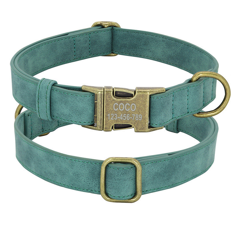 HKM-845203 Collar for Small and Medium Dogs in Various Colors – Durable Polyurethane Leather