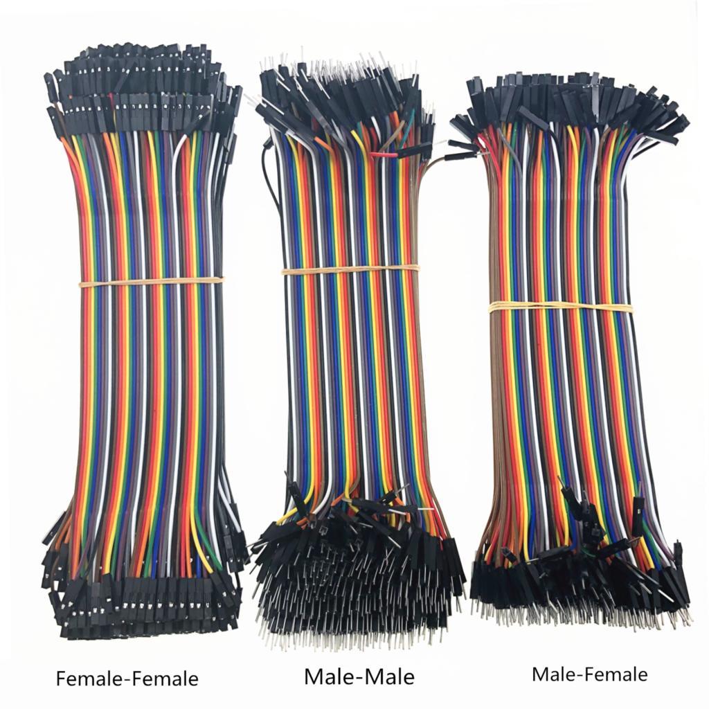 HKM-845203 DuPont Rehearsal Lines - 40CM and 30CM Female-to-Female, Male-to-Male, Male-to-Female Connections, 10CM Options Available
