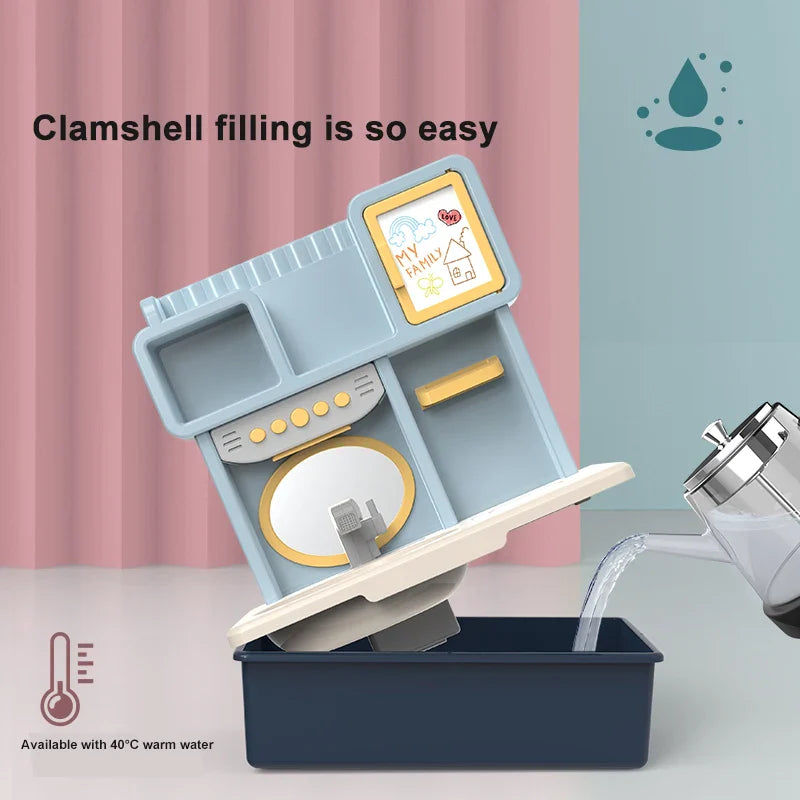 KTX-845267 Multifunction Induction Water Tap Sink Pretend Play Toy Set for Kids