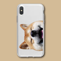HKM-845267 Shiba Inu Dog TPU Soft Phone Case Compatible with Various iPhone Models