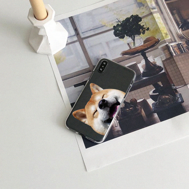 HKM-845267 Shiba Inu Dog TPU Soft Phone Case Compatible with Various iPhone Models