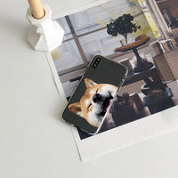 HKM-845267 Shiba Inu Dog TPU Soft Phone Case Compatible with Various iPhone Models