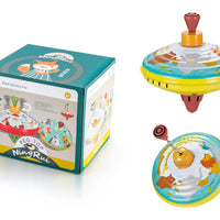 HKM-845587 Classic Metal Hand-Pulled Spinning Top Toy for Kids – Holiday Gift for Ages 3 and Up