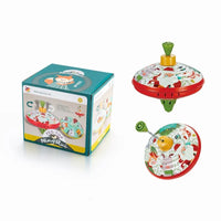 HKM-845587 Classic Metal Hand-Pulled Spinning Top Toy for Kids – Holiday Gift for Ages 3 and Up