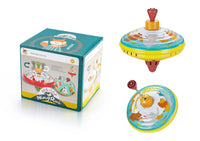 HKM-845587 Classic Metal Hand-Pulled Spinning Top Toy for Kids – Holiday Gift for Ages 3 and Up