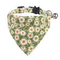 HKM-845715 Cotton Small Floral Cat Collar Pet Bow
