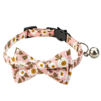 HKM-845715 Cotton Small Floral Cat Collar Pet Bow