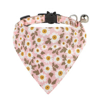 HKM-845715 Cotton Small Floral Cat Collar Pet Bow