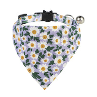 HKM-845715 Cotton Small Floral Cat Collar Pet Bow