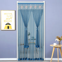 HKM-845715 Mosquito-Proof Lace Curtain - 90x200cm or 100x200cm, Velcro Style, Various Colors Available