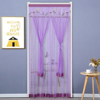 HKM-845715 Mosquito-Proof Lace Curtain - 90x200cm or 100x200cm, Velcro Style, Various Colors Available
