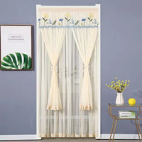 HKM-845715 Mosquito-Proof Lace Curtain - 90x200cm or 100x200cm, Velcro Style, Various Colors Available