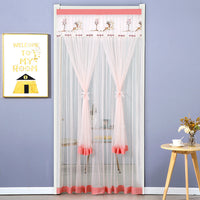 HKM-845715 Mosquito-Proof Lace Curtain - 90x200cm or 100x200cm, Velcro Style, Various Colors Available
