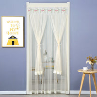 HKM-845715 Mosquito-Proof Lace Curtain - 90x200cm or 100x200cm, Velcro Style, Various Colors Available