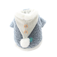 HKM-845779 Cozy Cotton-Padded Princess Coat for Dogs and Cats in Blue and Pink