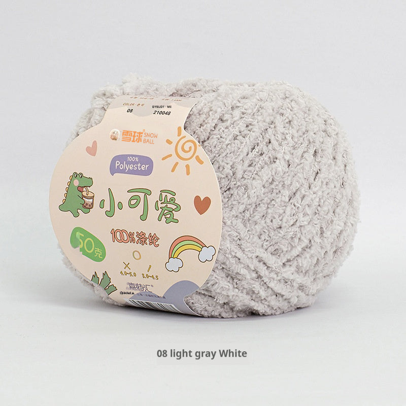 HKM-845843 Hand-Woven Three-Strand Velvet Crochet Yarn - 50g Wool Ball for DIY Crafts