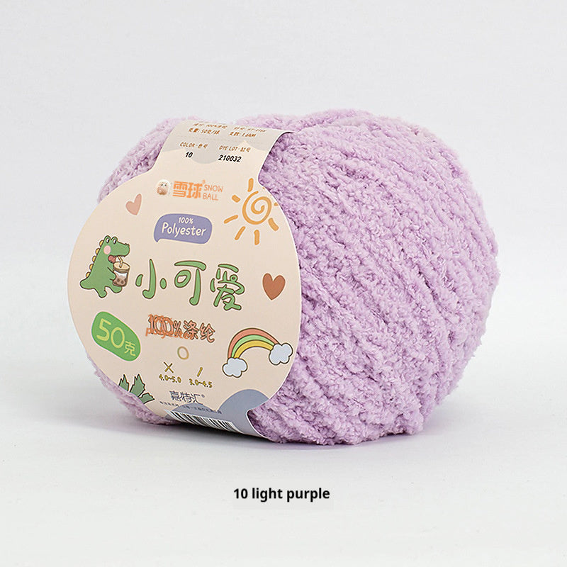 HKM-845843 Hand-Woven Three-Strand Velvet Crochet Yarn - 50g Wool Ball for DIY Crafts