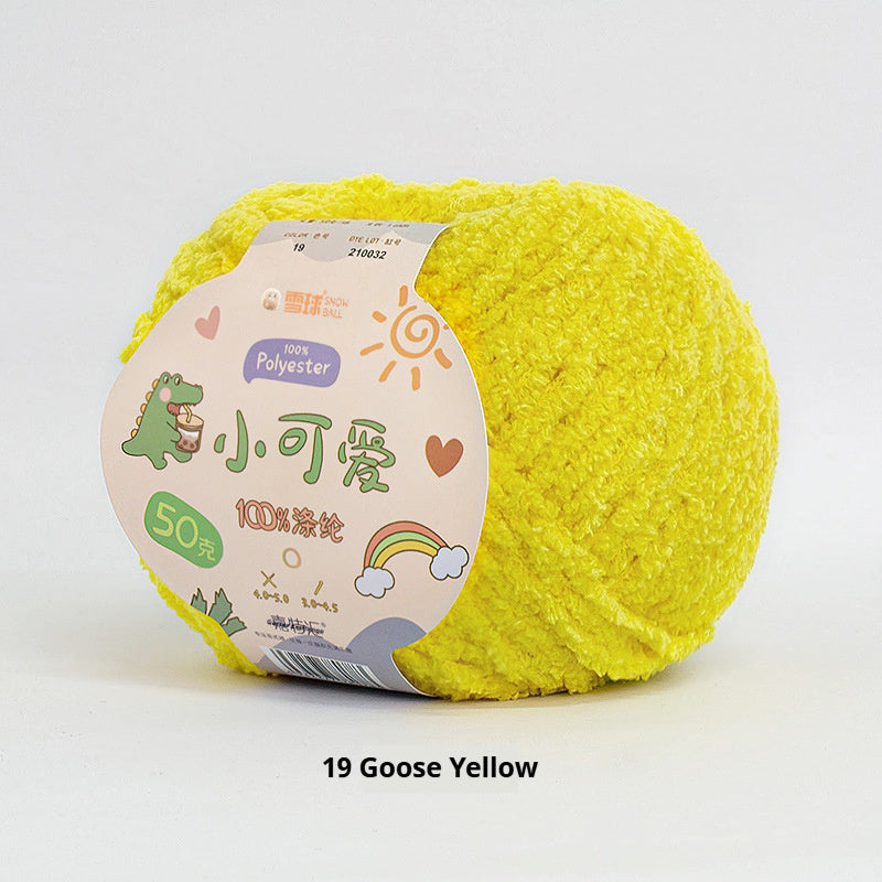 HKM-845843 Hand-Woven Three-Strand Velvet Crochet Yarn - 50g Wool Ball for DIY Crafts